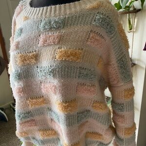 Boutique Debut Brand Pastel Texture Sweater size S/M